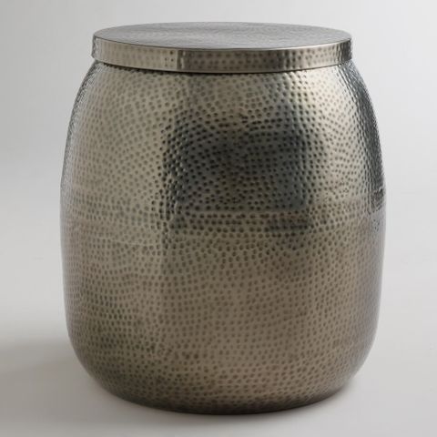 Metal Drum Tables - Foter with Home Square 2-Piece Set With Drum Table And Drum Side Table In In Silver